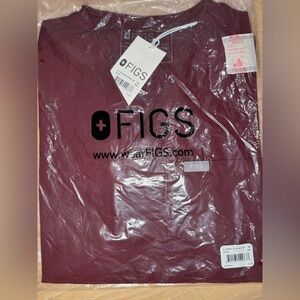 Figs Catarina Burgundy XS NWT